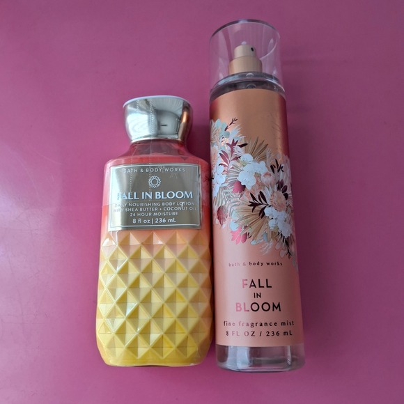 Bath & Body Works FALL IN BLOOM Fine Fragrance Mist & Body Lotion Set 8 oz Duo - Picture 3 of 3